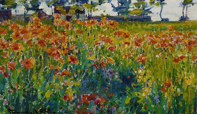 Robert William Vonnoh Poppies in France china oil painting image